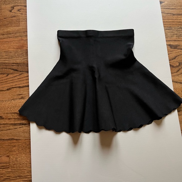 BCBG Black Skater Skirt with scalloped hem. - Picture 2 of 3